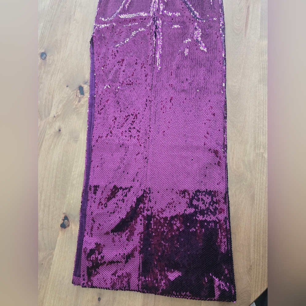 Meshki Veronica Sequin Midi Dress in Plum - Picture 8 of 8